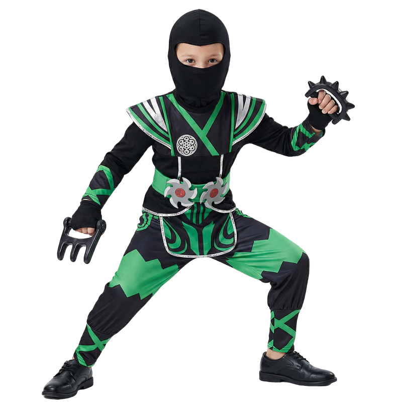 زي النينجا الأخضر للأطفال مع م - مراجعة Anime Cosplay Ninja وسعره