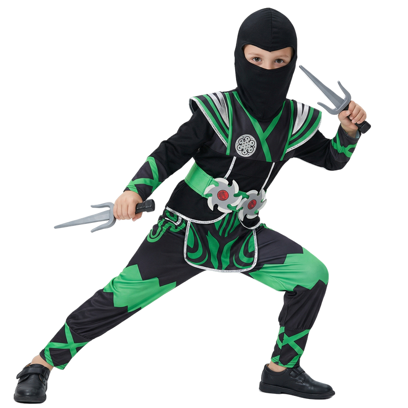 زي النينجا الأخضر للأطفال مع م - مراجعة Anime Cosplay Ninja وسعره