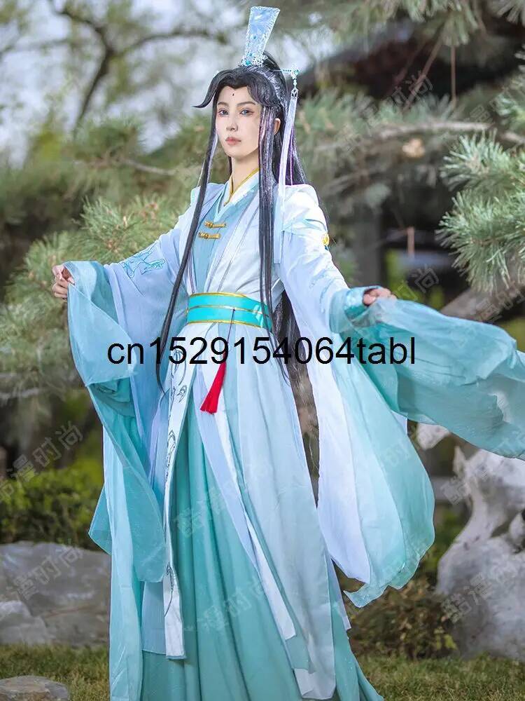 جديد Tian Guan Ci Fu Fengshi Q - مراجعة Anime Cosplay Wig وسعره