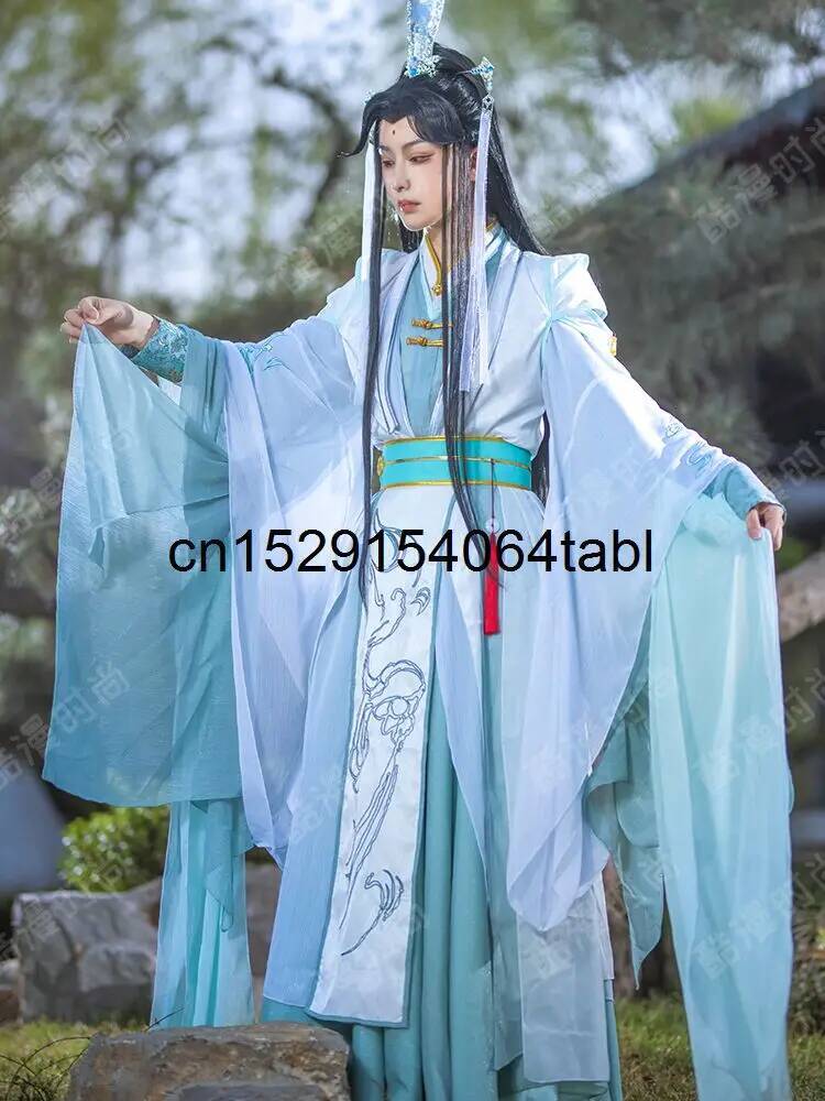 جديد Tian Guan Ci Fu Fengshi Q - مراجعة Anime Cosplay Wig وسعره